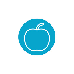 apple icon Simple thin line stroke vector