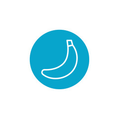 banana icon Simple thin line stroke vector