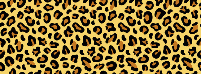 Leopard  vector seamless print. Hand drawn pattern for your designs. Animal background and wallpaper