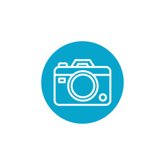 camera icon Simple thin line stroke vector