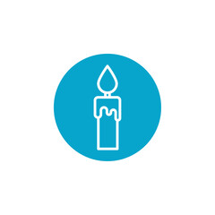 candle icon Simple thin line stroke vector