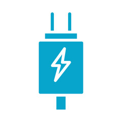 charger icon Simple thin line stroke vector