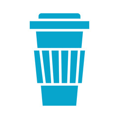 coffee cup icon Simple thin line stroke vector