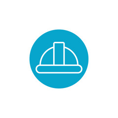 construction helmet icon Simple thin line stroke vector