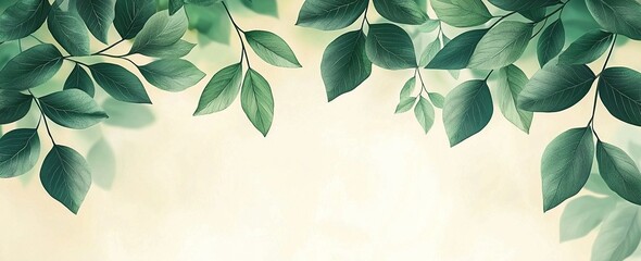 Lush green leaves create a serene backdrop highlighting nature's beauty and tranquility in a peaceful environment