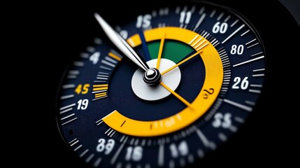 Close-up of Stylish Clock Face with Unique Dial Design Elements