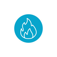 fire icon Simple thin line stroke vector