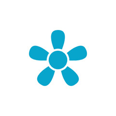 flower icon Simple thin line stroke vector