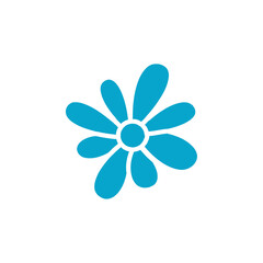 flower icon Simple thin line stroke vector