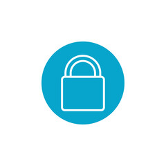 lock icon Simple thin line stroke vector
