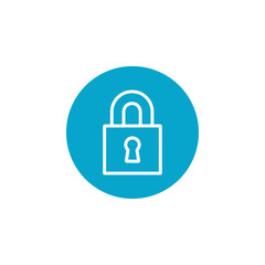 lock icon Simple thin line stroke vector