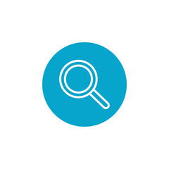 magnifying glass icon Simple thin line stroke vector