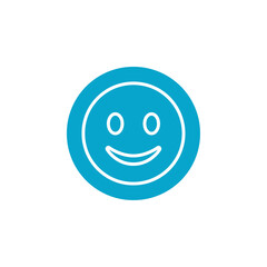 smile icon Simple thin line stroke vector