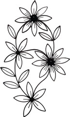 BEDROOM METAL SIMPLE FLOWER DESIGN ART