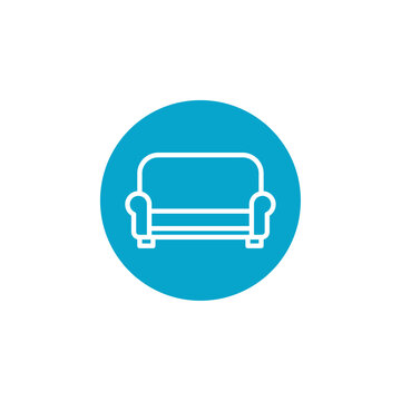 sofa icon Simple thin line stroke vector