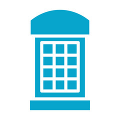 telephone booth icon Simple thin line stroke vector