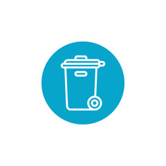 trash can icon Simple thin line stroke vector
