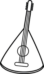 Balalaika line art illustration
