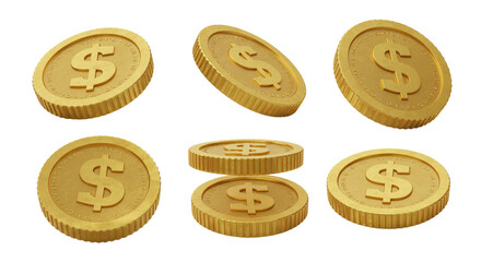 Golden Coins PNG 