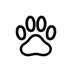 Dog paw print clip art design on plain white transparent isolated background for card, shirt, hoodie, sweatshirt, apparel, card, tag, mug, icon, poster or badge