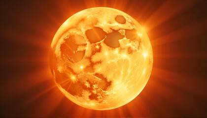 Fototapeta premium Innovative sun and moon design showcasing daylight balance, symbolism
