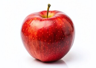 Fresh Red Apple on White Background - Juicy, Crisp, and Ripe