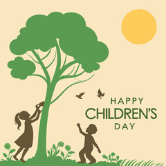 A cheerful illustration for Happy Children's Day