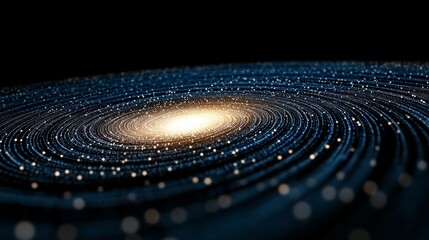 Stunning Cosmic Spiral Galaxy Depicted in Deep Space Visualization