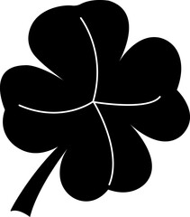 Flower silhouette icon. Abstract flower solid black vector isolated on transparent background. Ideal for decoration, logos and design projects. Garden plants illustration sign, Editable stroke.