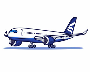 Airplane illustration in flight. Perfect for tourism or transport-themed projects