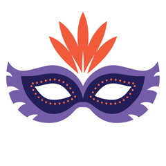 Carnival mask icon vector isolated on white background. Perfect for web and mobile app design, festive events, masquerade parties, and elegant costume themes.