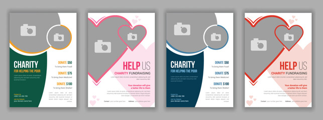 Fundraising Charity Flyer Donation Banner Charity Flyer Template Editable design for nonprofit events donations book drives and social causes Perfect for NGOs volunteers and fundraising campaigns.