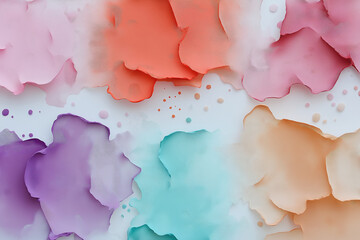 Colorful abstract watercolor shapes create a vibrant and artistic background
