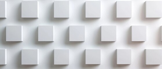 White Geometric Cube Pattern Background