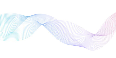 Futuristic technology and sound wave pattern, abstract rainbow waves on soft pastel background, coloreful wave-like ribbon made of evenly spaced, dynamic flowing wave lines design element, 