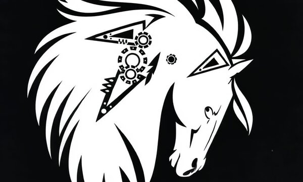 black and white wolf