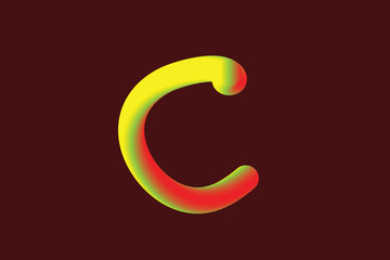 The background of the letter "Q" which is composed of gradations of several light colors is poured on one canvas.A to Z.x sign with dark yellow background. Abstract gradation wave pattern alphabets 