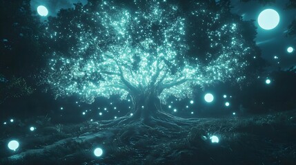 Obraz premium luminescent tree