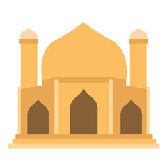 Mosque Orange Flat vector illustration