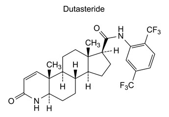 Fototapeta premium Chemical structure of dutasteride, drug substance