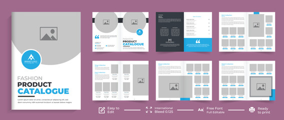 Modern Interior Design Portfolio Layout Template, Interior Design Magazine Layout template. Multipurpose Product catalog design, company furniture product catalogue, business brochure