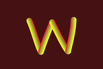 The background of the letter "Q" which is composed of gradations of several light colors is poured on one canvas.A to Z.x sign with dark yellow background. Abstract gradation wave pattern alphabets 