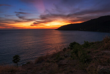 Obraz premium Sea view cool twilight light.
