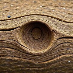 Fototapeta premium Abstract wood background; gnarled knot, weathered surface , detail, wooden plank, crack