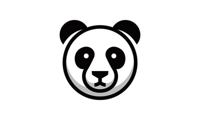 A panda bear with a smile on its face logo vector