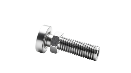 Photo of bolt and nut isolated on transparent background.png