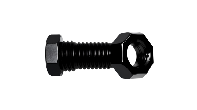 Photo of bolt and nut isolated on transparent background.png