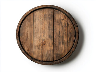 Vintage Wine Barrel Wooden Lid: A Rustic Charm with Rich Texture, Ideal for Enhancing Character in Any Space