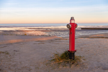 Hydrant am Strand
