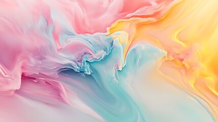 Fototapeta premium Abstract Pastel Swirls of Color Blend Seamlessly